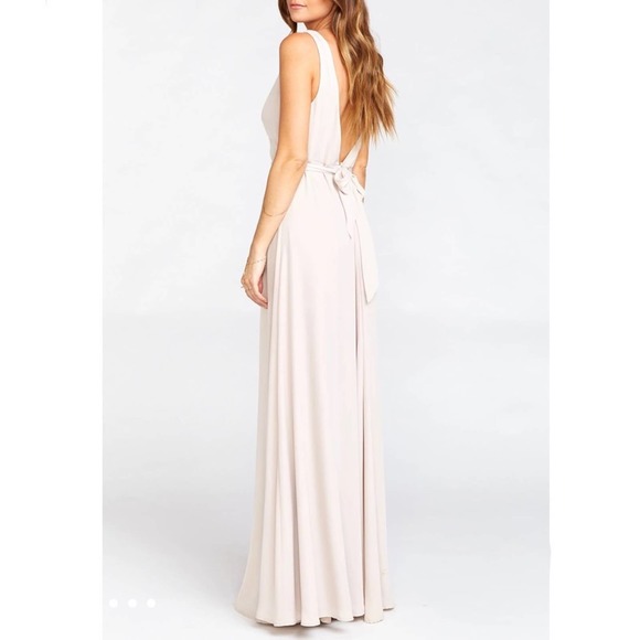 Show Me Your MuMu NWOT Jenn Maxi Dress Show Me The Ring Crisp XL - Picture 5 of 10